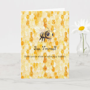 Bee Yourself Gold Honey Card