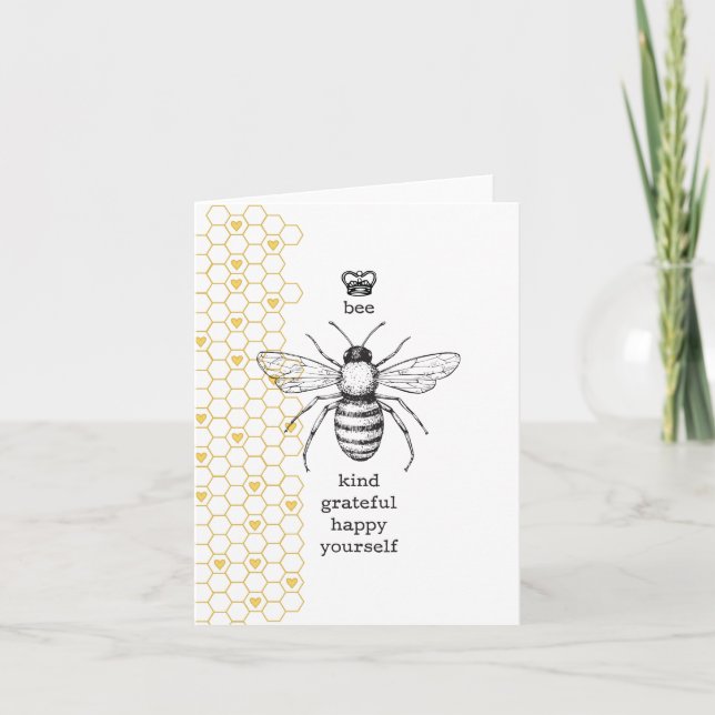 Bee Yourself Greeting Card (Front)
