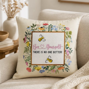 Bee Yourself Motivational Cushion