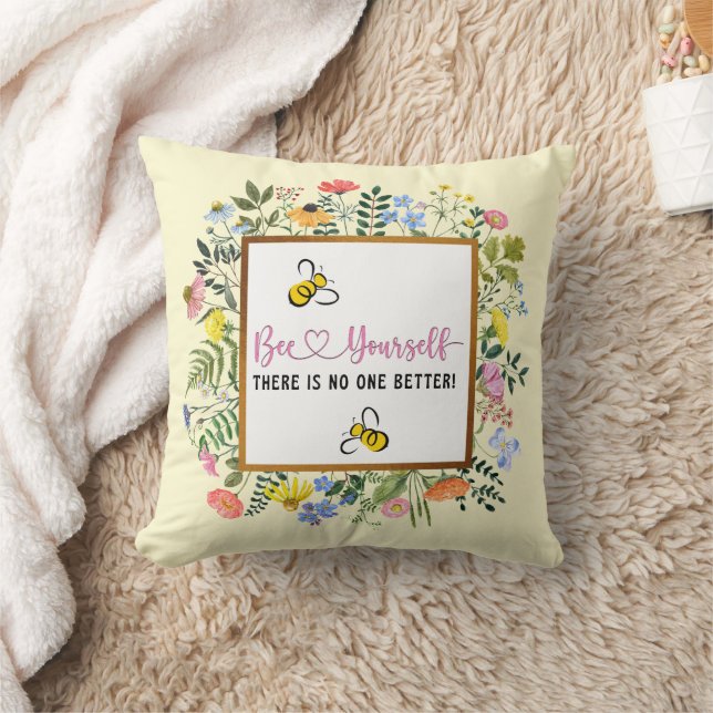 Bee Yourself Motivational Cushion (Blanket)