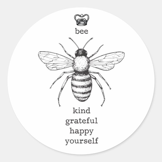 Bee Yourself Sticker (Front)