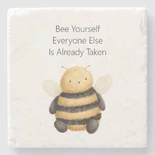 Bee Yourself Stone Coaster
