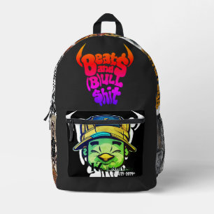 "Beeat$andBull$hit" Printed Backpack