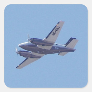 Beech B90 King Air Square Sticker