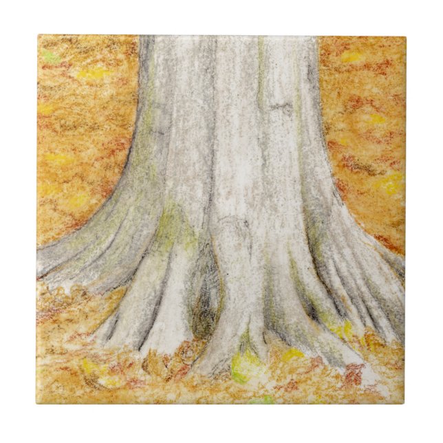 Beech Feet Ceramic Tile (Front)