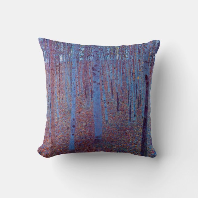 Beech Forest by Gustav Klimt Cushion (Front)