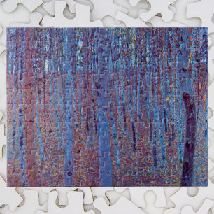 Beech Forest by Gustav Klimt, Vintage Art Nouveau Jigsaw Puzzle