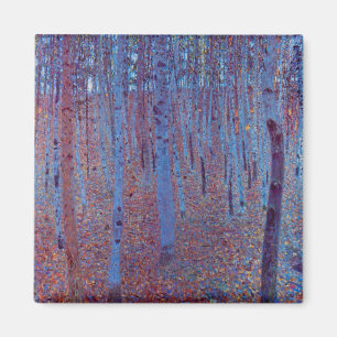 Beech Forest by Gustav Klimt, Vintage Art Nouveau Magnet