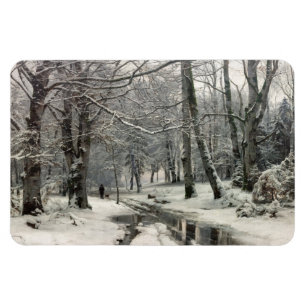 Beech Forest, Winter by Anders Andersen-Lundby Magnet