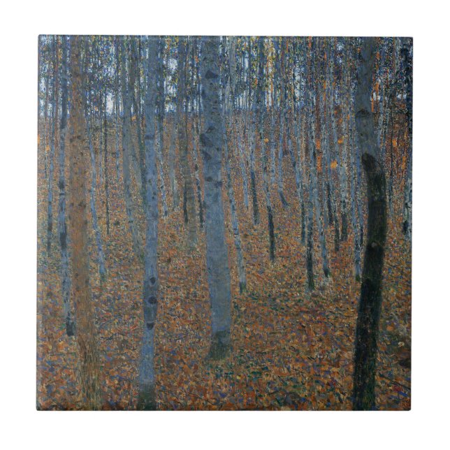 Beech Grove I by Gustav Klimt Ceramic Tile (Front)