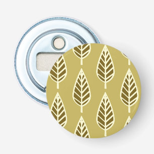 Beech leaf pattern - Camel tan and brown Bottle Opener