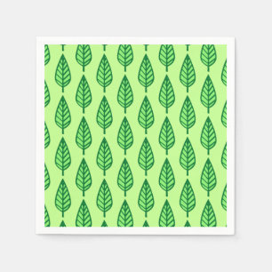 Beech leaf pattern - shades of green napkin
