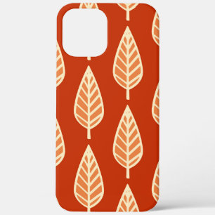 Beech leaf pattern - Shades of mandarin orange iPhone 12 Pro Max Case