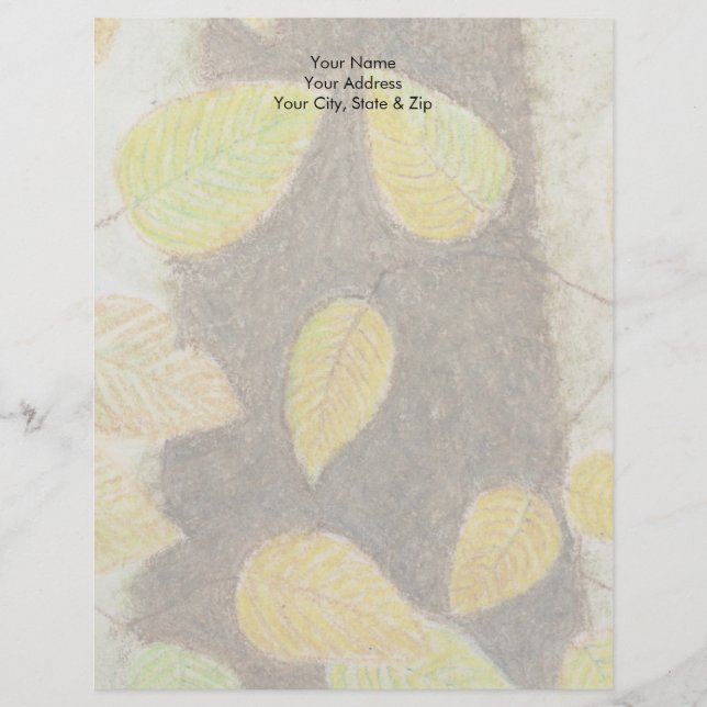 Beech Leaves Letterhead Template (Front)
