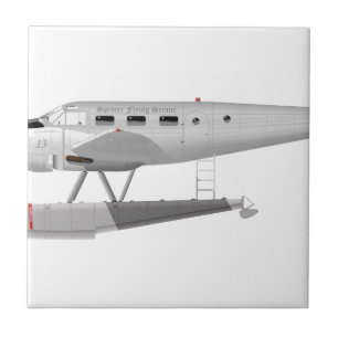 Beech Model 18 on Floats Ceramic Tile