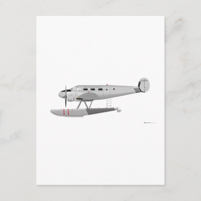 Beech Model 18 on Floats Postcard (Front)