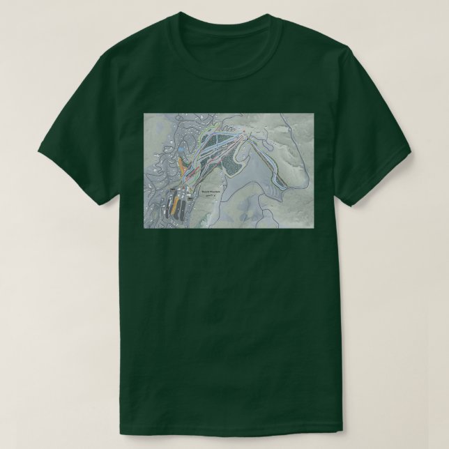 Beech Mountain Resort Trail Map T-Shirt (Design Front)