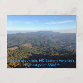 Beech mountain summer view postcard