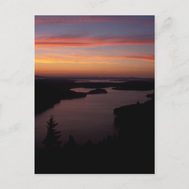 Beech Mountain Twilight Acadia National Park Postcard (Front)