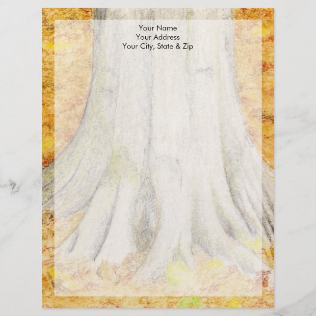 Beech Tree Personalized Letterhead (Front)