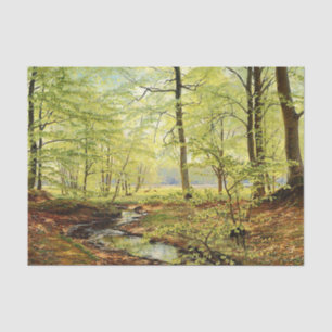 Beech trees in springtime, Christian Zacho Tissue Paper