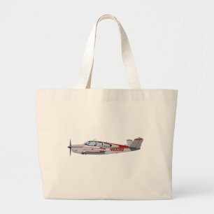 Beech V-35 Bonanza 453453 Large Tote Bag