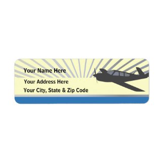 Beechcraft Aircraft Return Address Label