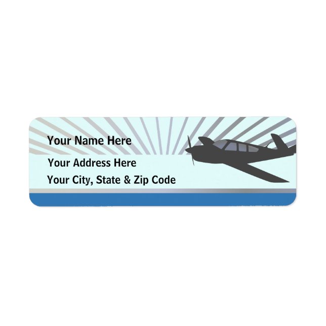 Beechcraft Aircraft Return Address Label (Front)