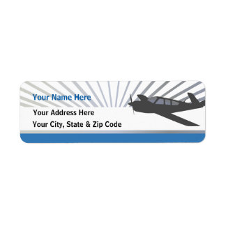 Beechcraft Aircraft Return Address Label