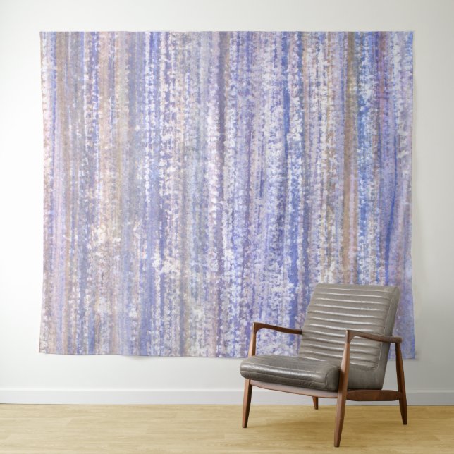 Beechwood Blue Watercolor Abstract Tapestry (In Situ (Horizontal))