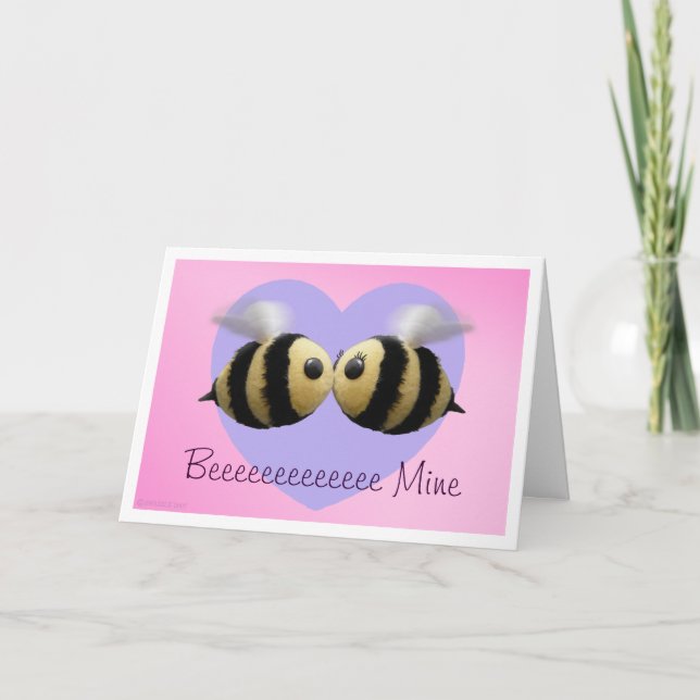 Beeeeeeeeeeeee Mine Valentine Holiday Card (Front)