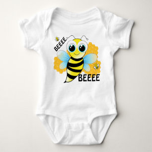 BEEEES & Beehive Blue and Yellow Baby Bodysuit