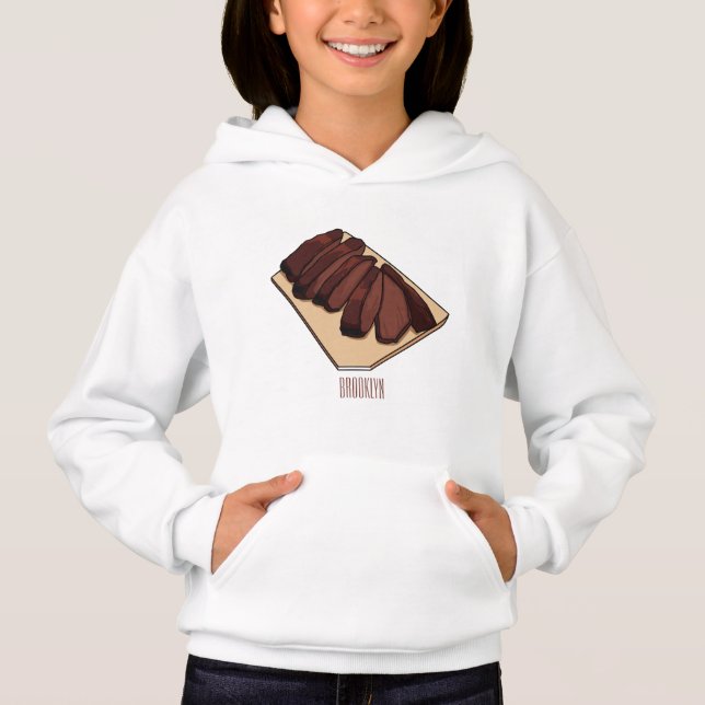 Beef brisket cartoon illustration  (Front)