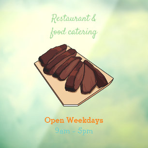 Beef brisket cartoon illustration