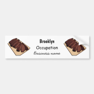 Beef brisket cartoon illustration bumper sticker