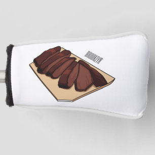 Beef brisket cartoon illustration  golf head cover