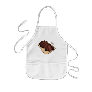 Beef brisket cartoon illustration kids apron