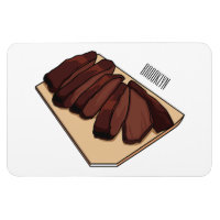 Beef brisket cartoon illustration