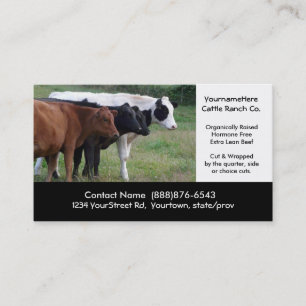 Beef Cattle Farming  or Butchering Business Card