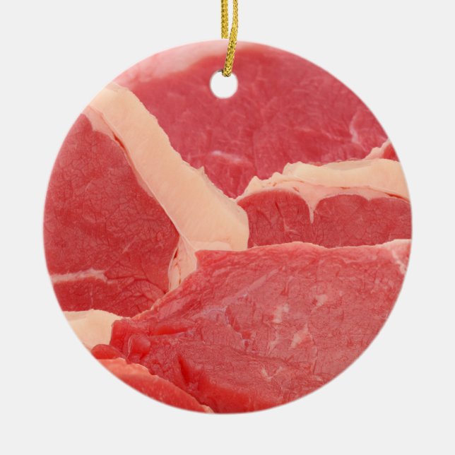 Beef Ceramic Ornament (Front)