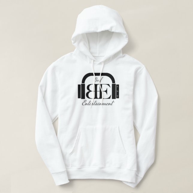 Beef Ent. - White Hoodie Black Logo (Design Front)