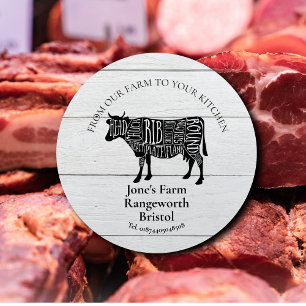 beef farmer marketing produce dairy farmer classic round sticker