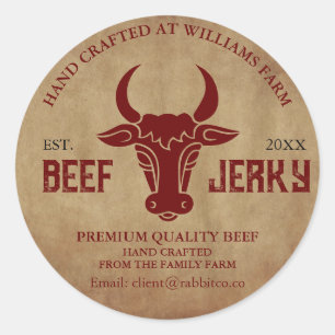 Beef Jerky Custom Label Sticker