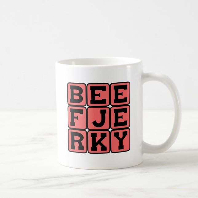 Beef Jerky, Dehydrated Treat Coffee Mug (Right)