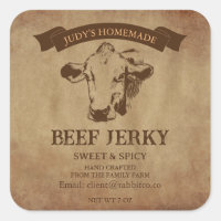 Beef Jerky Label Sticker