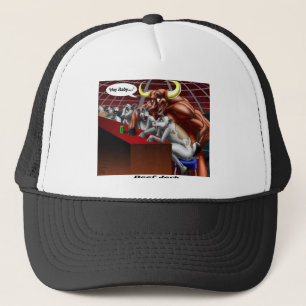 Beef Jerky Origins Funny Cow & Bull Cartoon Gifts Trucker Hat