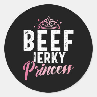 Beef Jerky Princess Classic Round Sticker