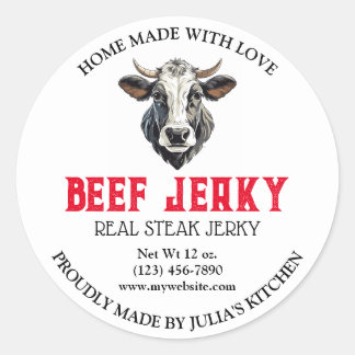 Beef Jerky Product Label Sticker