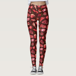 beef parts pattern Leggings