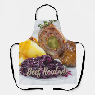 Beef Roulade with potatoes and red cabbage kitchen Apron